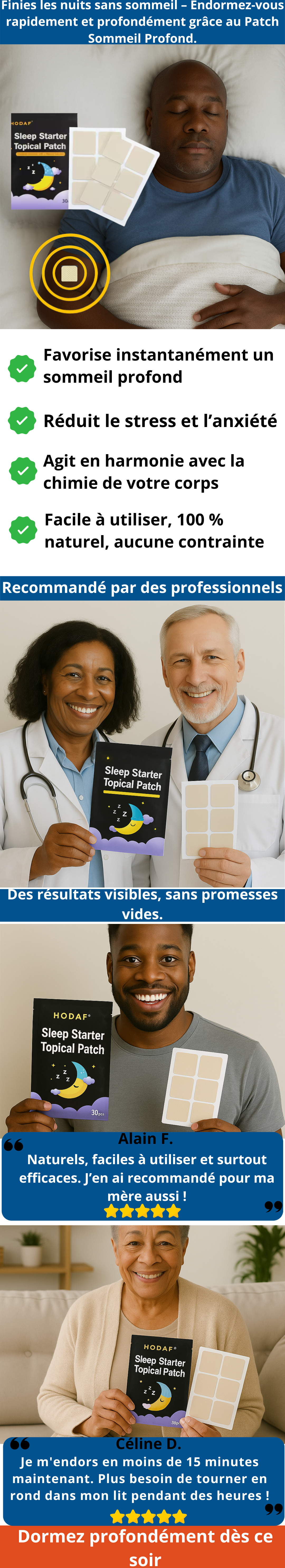 HODAF Patch Sommeil – Dormez mieux, vivez mieux(30ptch) bj