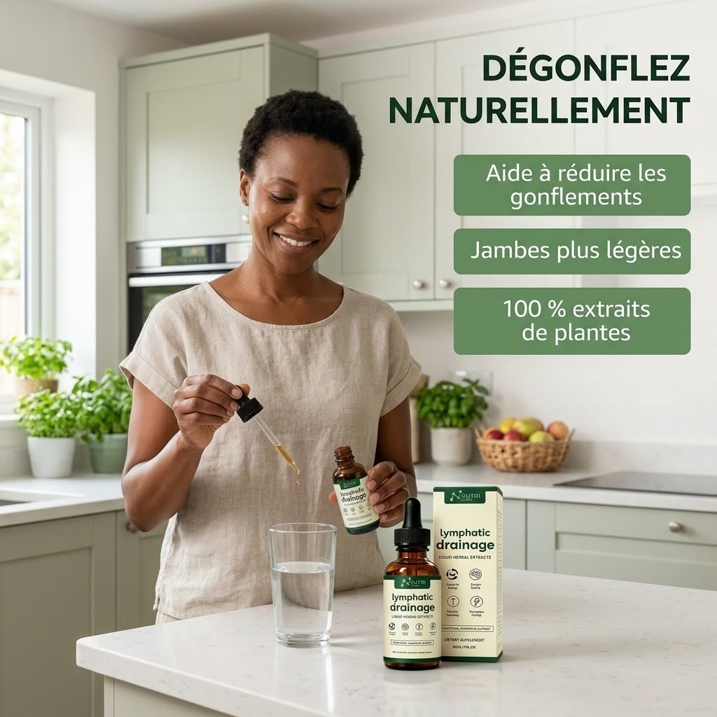 Gouttes Drainage Lymphatique – Dégonflez naturellement, jambes et visage plus légers
