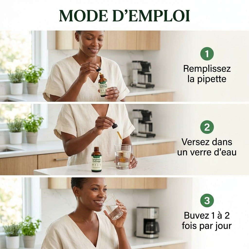 Gouttes Drainage Lymphatique – Dégonflez naturellement, jambes et visage plus légers