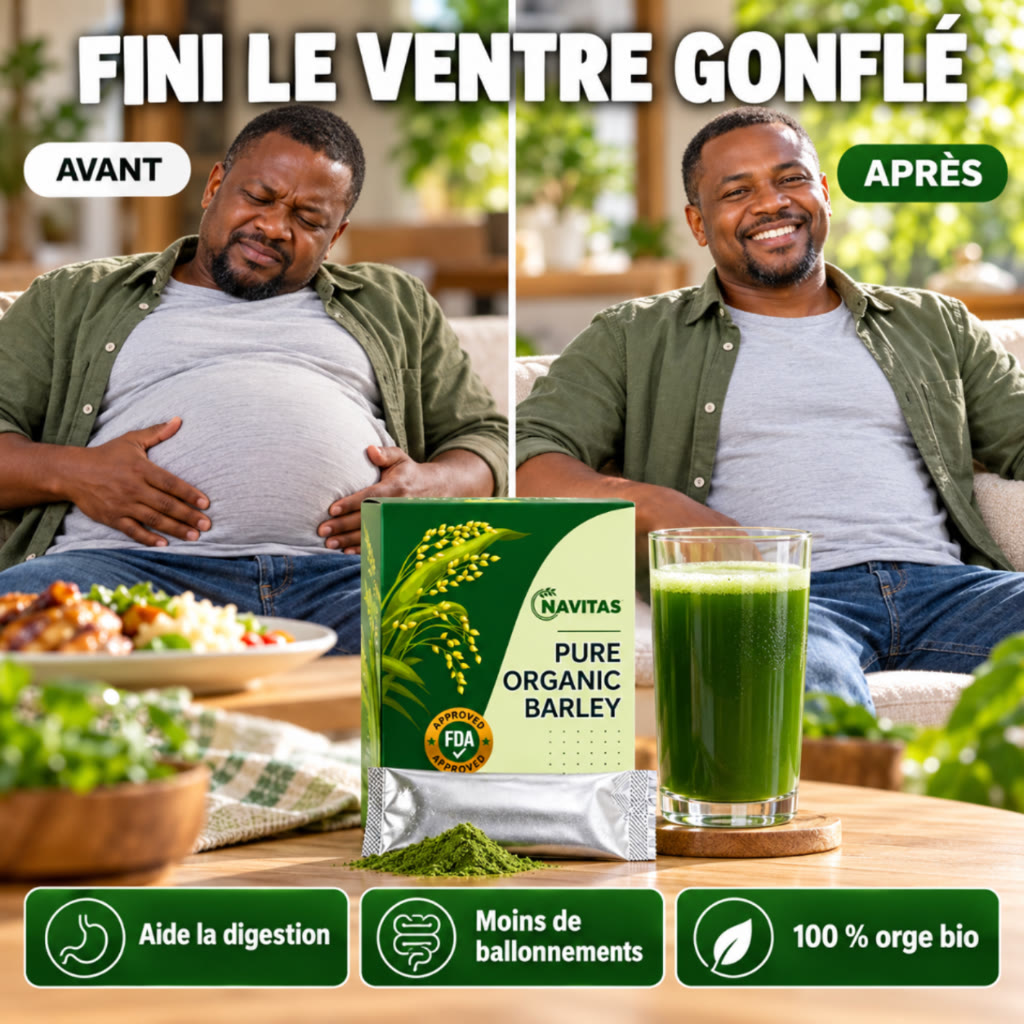 Navitas Orge Verte Bio – Fini le ventre lourd et gonflé après les repas