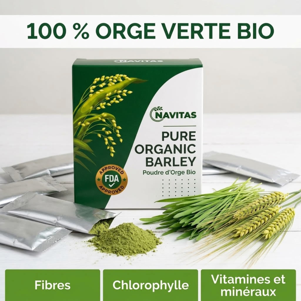 Navitas Orge Verte Bio – Fini le ventre lourd et gonflé après les repas